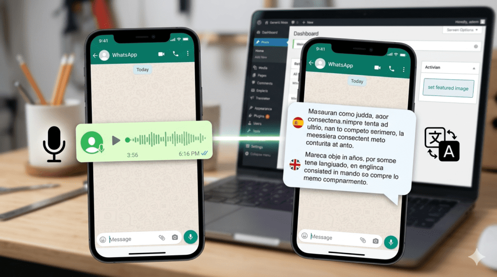 How to translate a voice record in WhatsApp
