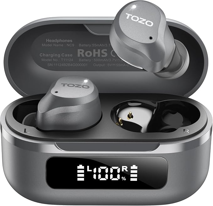 TOZO NC9 — best bass headphones under $100 for EDM and hip-hop