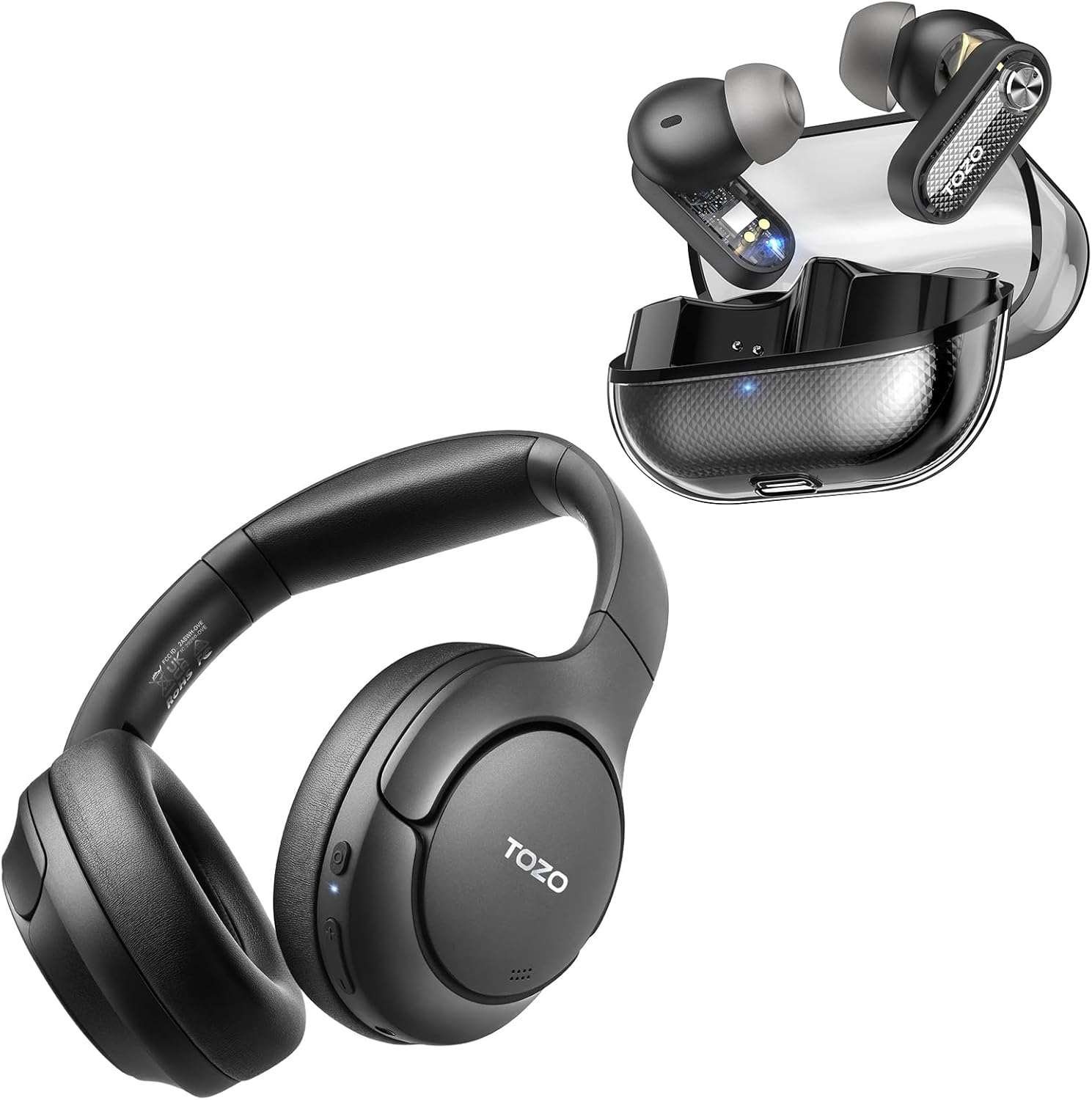 Tozo HT2 hybrid ANC earbuds cheap earbuds with long battery life