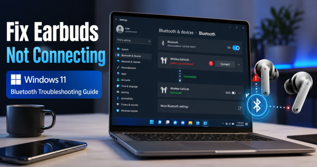 How to Fix Earbuds Not Connecting to Laptop (Windows 11)