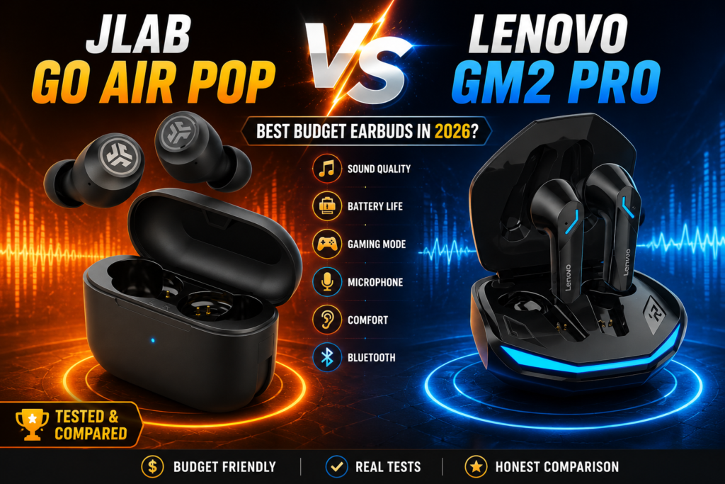 JLab Go Air Pop vs Lenovo GM2 Pro