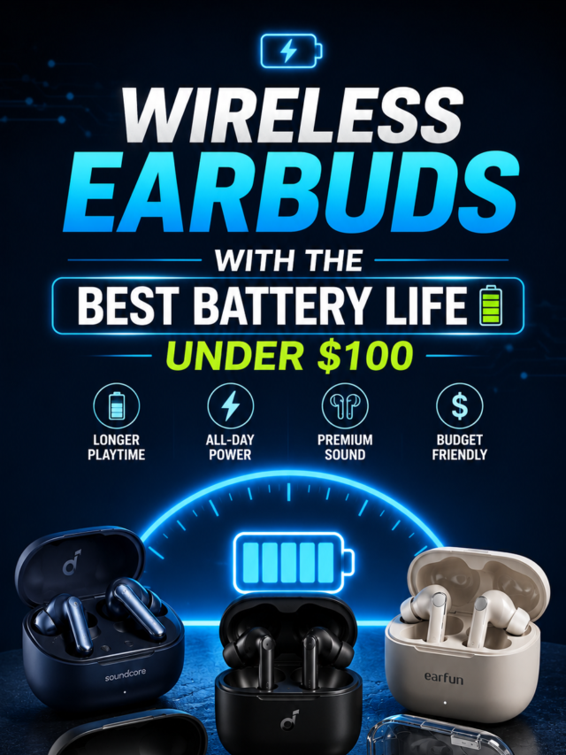 Wireless Earbuds With Best Battery Life Under 100 Slide 1