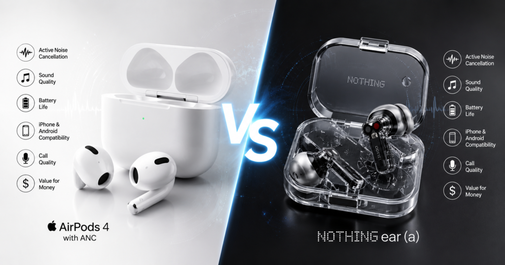Apple AirPods 4 ANC vs Nothing Ear (a)