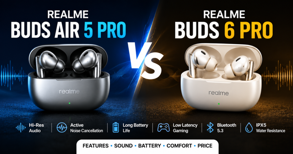Realme Buds Air 5 Pro vs 6 Pro